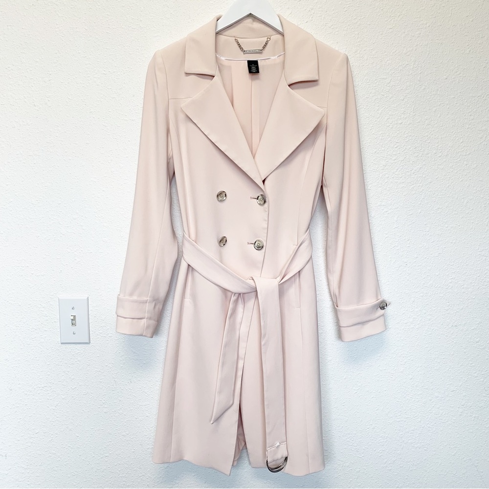 White House Black Market Cream Trench Coat